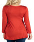 Фото #5 товара Long Sleeve Solid Color Swing Style Flared Tunic Top
