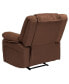 Recliner With Bustle Back And Padded Arms