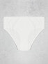 ASOS DESIGN Curve 3 pack ribbed briefs in white