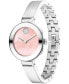 ფოტო #2 პროდუქტის Women's Bold Bangles Swiss Quartz Stainless Steel Silver-tone Watch 28mm