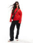 Фото #1 товара ASOS DESIGN supersoft exposed seam sweat with deep cuffs in red