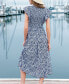 ფოტო #2 პროდუქტის Women's Floral Flutter Sleeve Midi Beach Dress