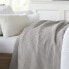 Фото #4 товара Market & Place 100% Cotton Waffle Weave Bed Blanket Full/Queen Light Grey
