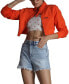 ფოტო #5 პროდუქტის Women's Mini Cropped Racer Jacket