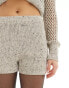 Фото #5 товара ASOS DESIGN rib knitted shorts co ord in grey