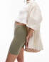 Фото #2 товара Topshop – Basic-Leggings-Shorts in verwaschenem Khaki