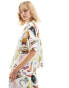 Фото #2 товара Reclaimed Vintage resort summer shirt co ord with western all over print