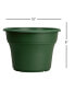 HC Companies Panterra Round Planter Plastic Pot Outdoor Plants 10in