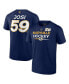 Men's Roman Josi Navy Nashville Predators Authentic Pro Prime Name and Number T-shirt