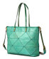 ფოტო #22 პროდუქტის Women's Genuine Leather Prism Tote Bag