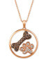 ფოტო #1 პროდუქტის I Love Dogs Collection 20" Pendant Necklace (3/8 ct. t.w.) in 14k Rose Gold