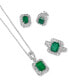 Фото #10 товара EFFY Collection eFFY® Emerald (2-1/5 ct. t.w.) & Diamond (1/4 ct. t.w.) 18" Pendant Necklace in 14k White Gold (Also Available in 14k Yellow Gold)