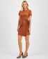 Фото #1 товара Women's Faux-Suede Sheath Dress