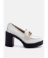 ფოტო #1 პროდუქტის Women's sachs block Heeled chunky loafers