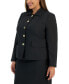 Plus Size Crepe Wing-Collar Jacket & Slim Skirt Suit