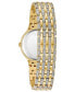 ფოტო #4 პროდუქტის Women's Phantom Gold-Tone Crystal-Accent Stainless Steel Bracelet Watch 32mm