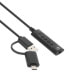 Manhattan 2-in-1 Audioadapterkabel USB-C & USB-A auf Aux 3.5 mm Klinke USB Typ C und - Cable - Audio/Multimedia