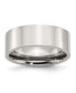 ფოტო #1 პროდუქტის Stainless Steel Polished 8mm Flat Band Ring