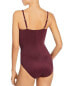 Фото #2 товара Miraclesuit 166957 Womens Solid Underwire One Piece Swimsuit Shiraz Size 12