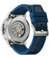 ფოტო #3 პროდუქტის Men's Automatic Marine Star Series C Blue Leather Strap Watch 45mm