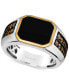 Chocolatier® Men's Onyx & Chocolate Diamond (1/2 ct. t.w.) in Sterling Silver & 14k Gold