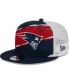 Фото #1 товара Men's Navy New England Patriots Tear Trucker 9FIFTY Snapback Hat