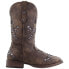 Фото #1 товара Roper Kennedy Glitter Tooled Inlay Square Toe Cowboy Womens Brown Casual Boots