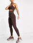 Daisy Street Active Distorted Geo bralet in brown