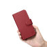 Фото #12 товара Чехол для смартфона ICARER с кожаной крышкой и защитой от RFID на iPhone 14 Pro, красный
