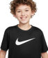 Big Kids' Legend Swoosh-Logo Crewneck Dri-FIT T-Shirt