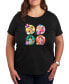 ფოტო #1 პროდუქტის Air Waves Trendy Plus Size Disney Princess Holiday Graphic T-shirt