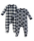 ფოტო #1 პროდუქტის Baby Boys or Baby Girls Fleece Coveralls, Sleep and Play, Pack of 2