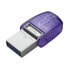 Фото #1 товара Kingston DataTraveler microDuo 3C - 64 GB - USB Type-A / USB Type-C - 3.2 Gen 1 (3.1 Gen 1) - 200 MB/s - Other - Purple - Stainless steel