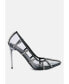 diamante clear stiletto heel pumps