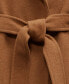 Фото #4 товара Women's Wool Blend Belted Maxi Wrap Coat