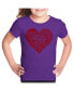 ფოტო #1 პროდუქტის Big Girl's Word Art T-shirt - Country Music Heart