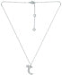 Giani Bernini cubic Zirconia Moon & Star Pendant Necklace, 16" + 2" extender, Created for Macy's Серебристый, 16 Inch - фото #3