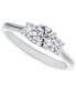 ფოტო #1 პროდუქტის Diamond Round-Cut Three Stone Diamond Engagement Ring (1 ct. t.w.) in 14k White Gold