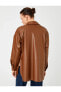 Фото #8 товара Oversize Suni Deri Shacket