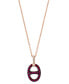 Фото #1 товара EFFY Collection eFFY® Ruby (1/3 ct. t.w.) & Diamond Accent 18" Pendant Necklace in 14k Rose Gold