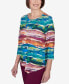 ფოტო #4 პროდუქტის Classic Watercolor Biadere Top with Necklace