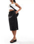 Фото #1 товара Calvin Klein Jeans midi parachute skirt in black