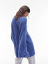 Фото #7 товара Topshop knitted tinsel oversized jumper in blue