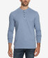 Фото #1 товара Men's Long Sleeve Brushed Jersey Henley T-shirt