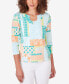 ფოტო #1 პროდუქტის Petite Knit Patchwork Top