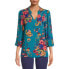 The Pioneer Woman Ruffle Neck Blouse with Flounce Sleeves Women's S Multicolor