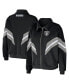 ფოტო #4 პროდუქტის Women's Black Las Vegas Raiders Plus Size Yarn Dye Stripe Full-Zip Jacket