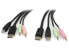 Фото #1 товара StarTech.com 6ft 4-in-1 USB DisplayPort KVM Switch Cable w/ Audio & Microphone - 1.829 m - USB - USB - DisplayPort - Black - DisplayPort - USB A - 2 x 3.5mm