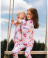 ფოტო #2 პროდუქტის Girl Organic Cotton Long Sleeve Two Piece Pajama Light Pink Printed Flowers - Child