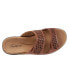 Фото #8 товара Trotters Ruthie T2113-215 Womens Brown Leather Strap Slides Sandals Shoes 5